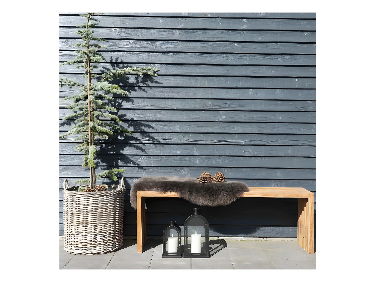 Indo - Lot de 2 paniers en rotin - Naturel