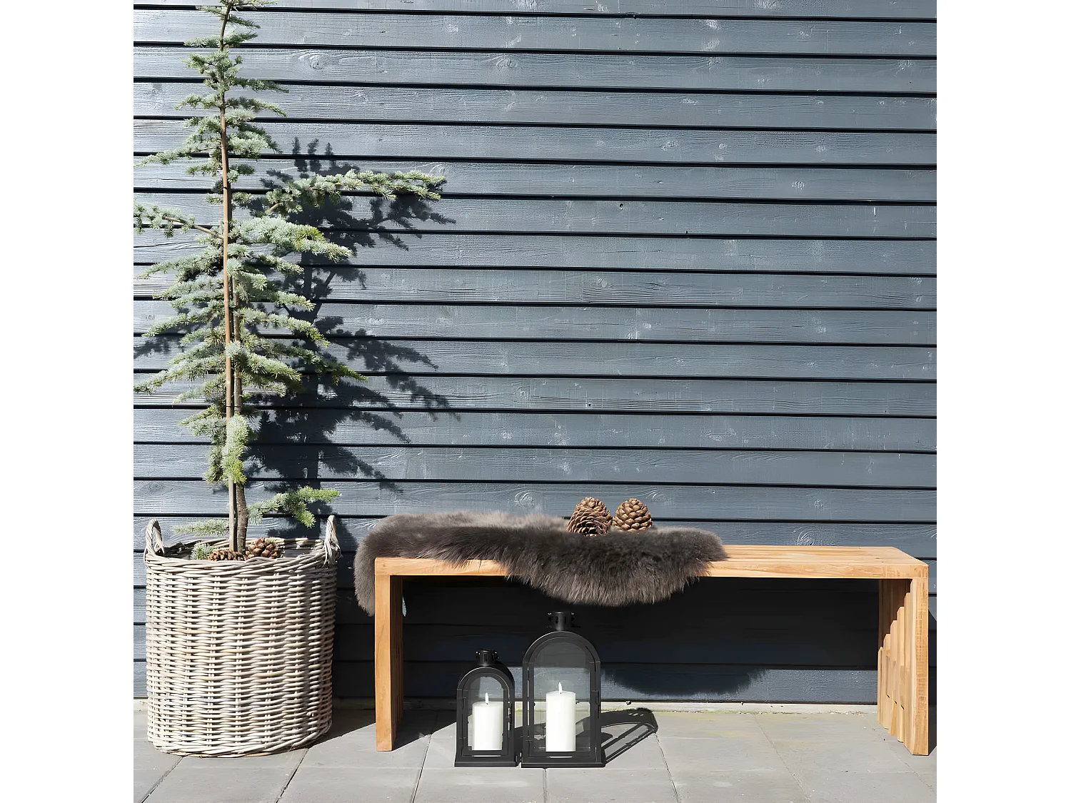 Indo - Lot de 2 paniers en rotin - Naturel