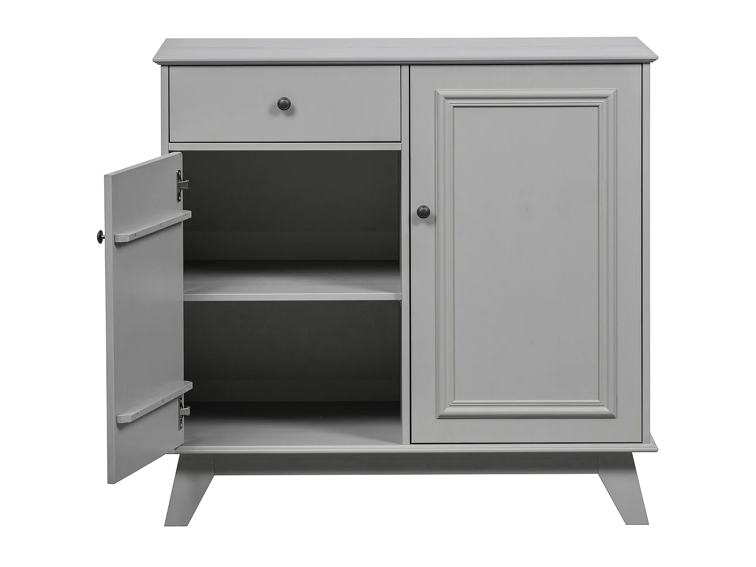 Armoire de rangement 2 portes et 1 tiroirs en pin LILY