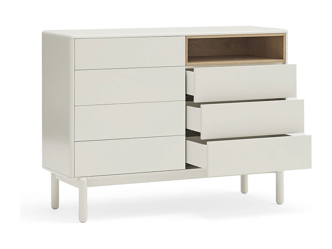 Cômoda creme 7 gavetas 120x40 cm