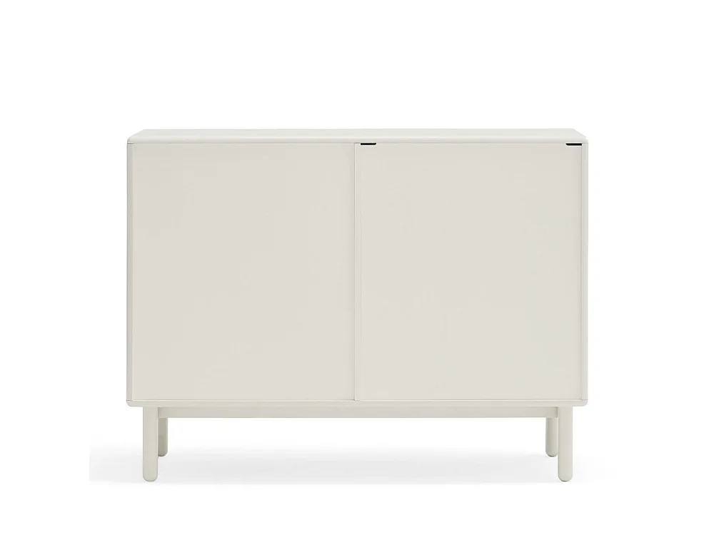 Corvo - Commode 7 tiroirs 1 niche en bois L120xH90cm - Blanc
