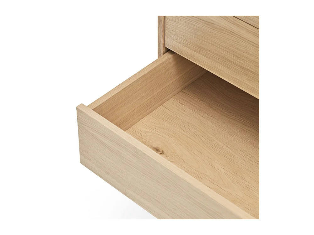 Yoko - Commode 4 tiroirs en bois L90xH45cm - Rouge brique