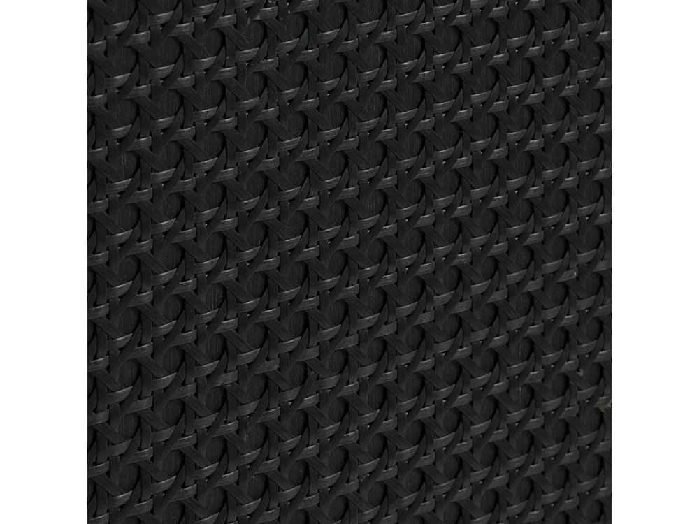 Rinto - Commode 3 tiroirs en bois et métal L80cm - Noir