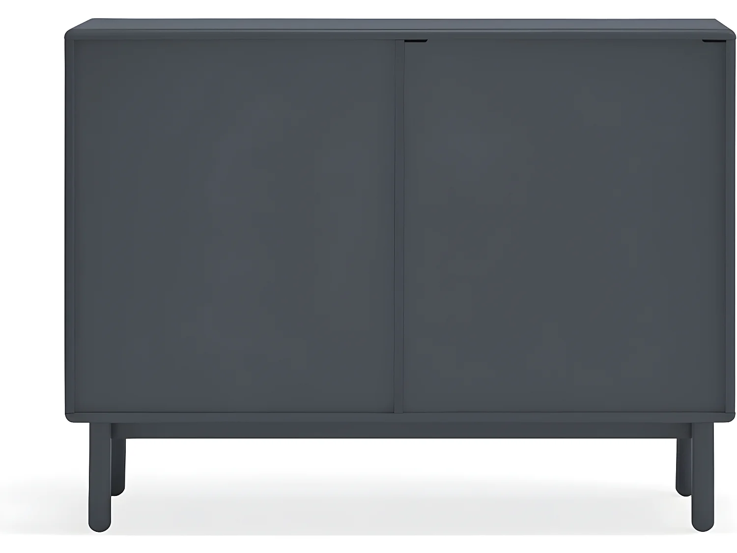 Corvo - Commode 7 tiroirs 1 niche en bois L120xH90cm - Gris anthracite