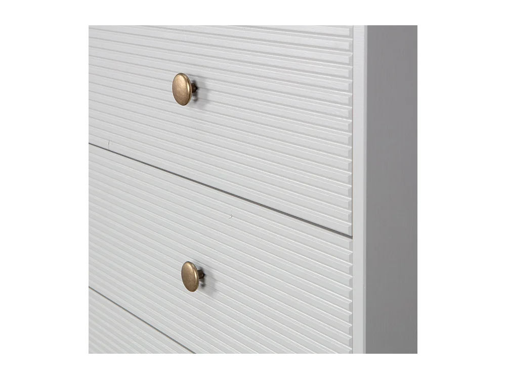 Madu - Commode 4 tiroirs en bois L94cm - Gris clair