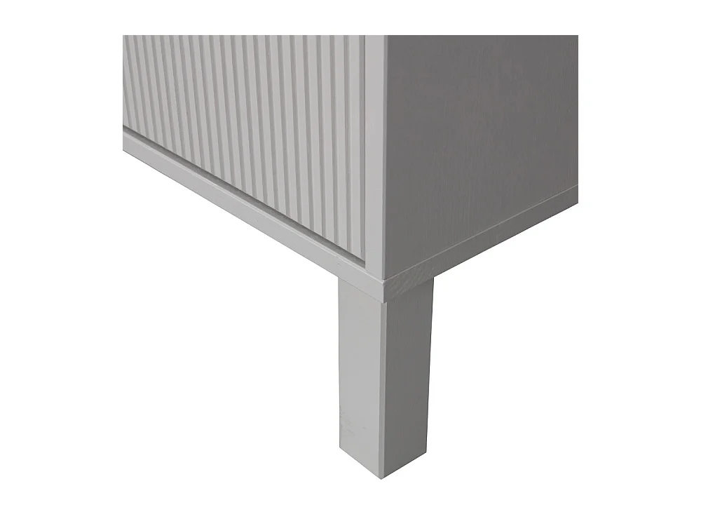 Madu - Commode 4 tiroirs en bois L94cm - Gris clair