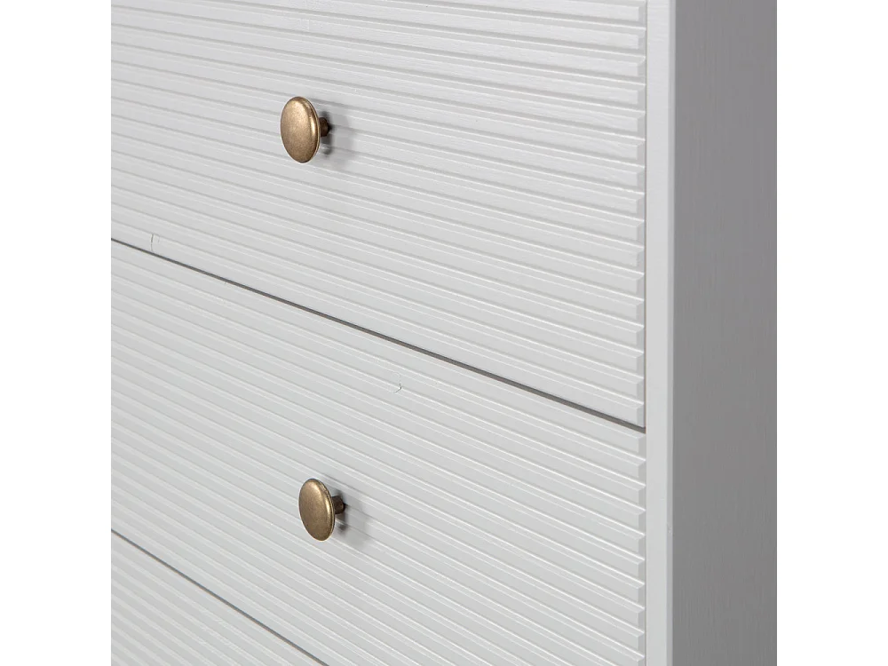 Madu - Commode 4 tiroirs en bois L94cm - Gris clair