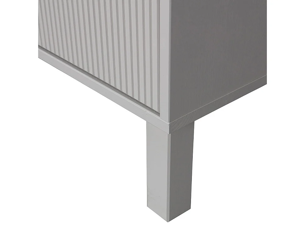 Madu - Commode 4 tiroirs en bois L94cm - Gris clair