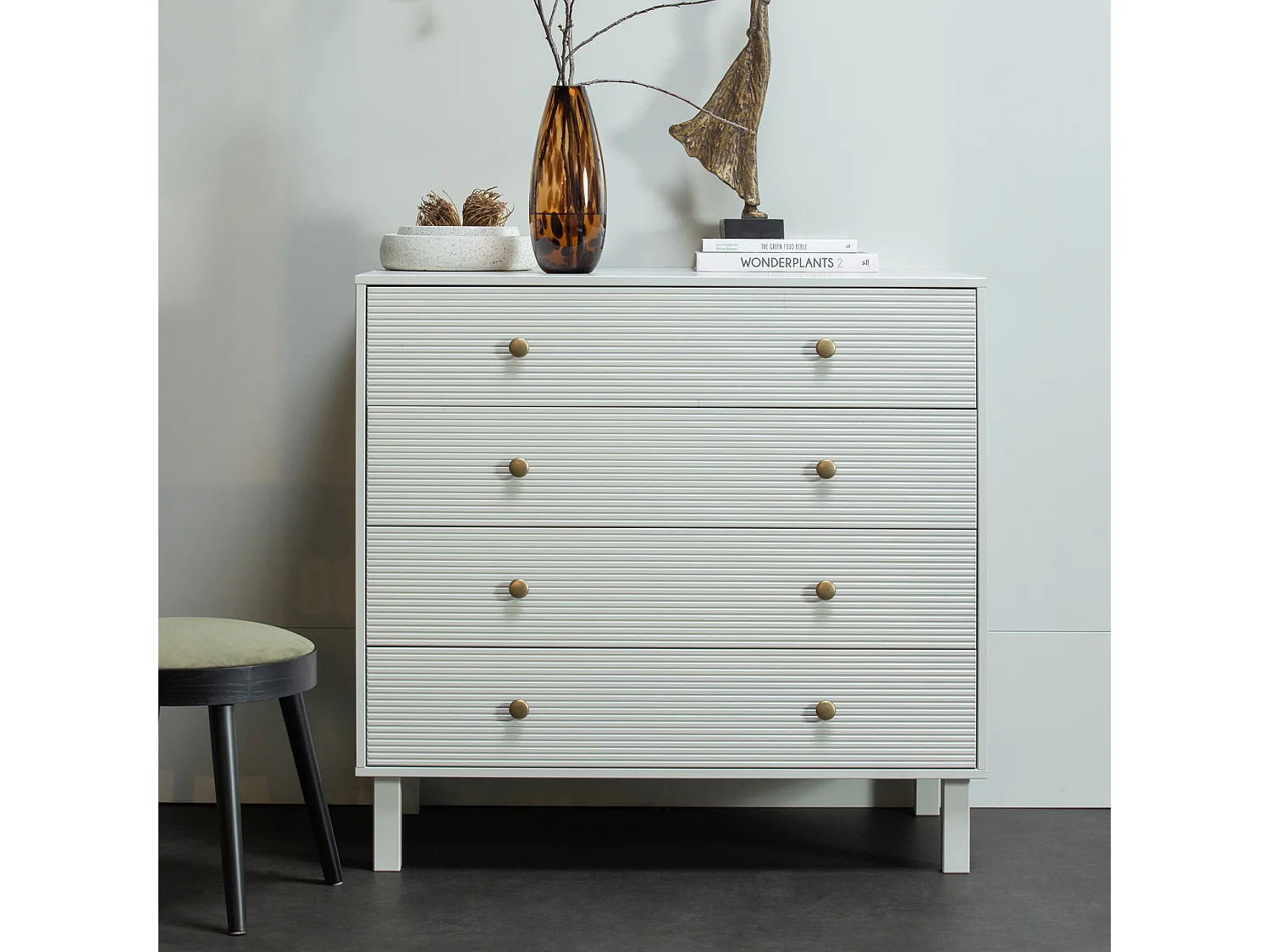 Commode 4 tiroirs en pin MADU