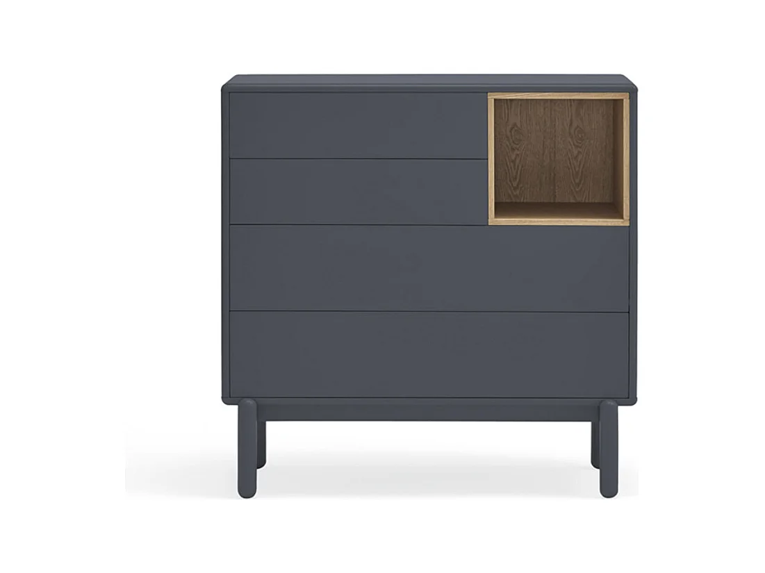 Cassettiera grigio antracite 4 cassetti  90x40 cm