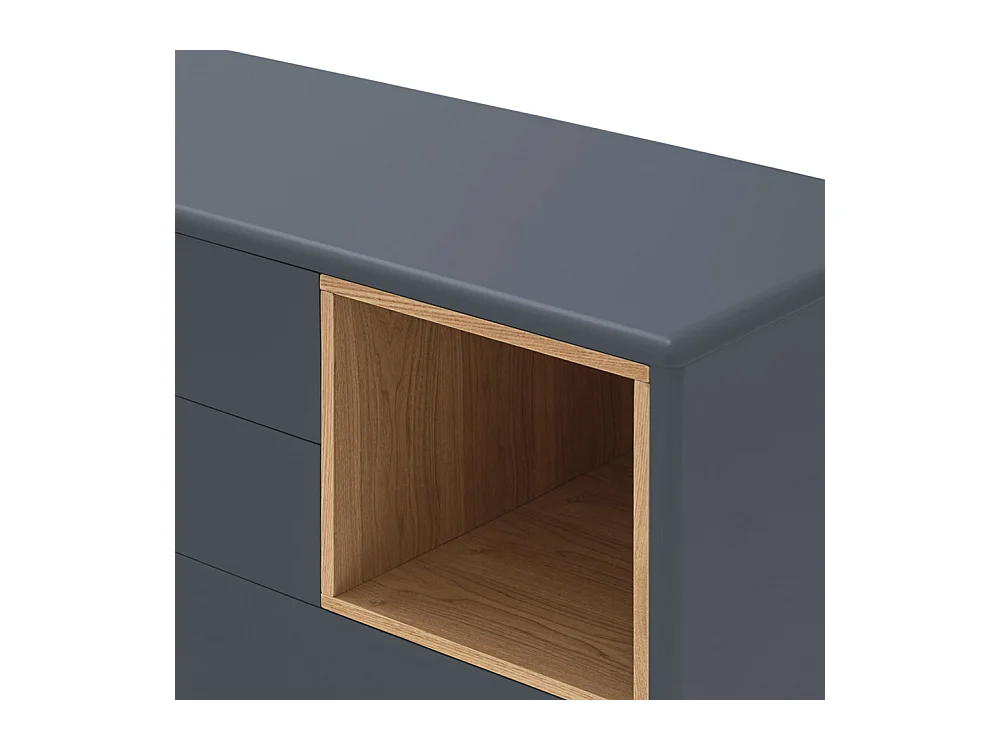 Cassettiera grigio antracite 4 cassetti  90x40 cm