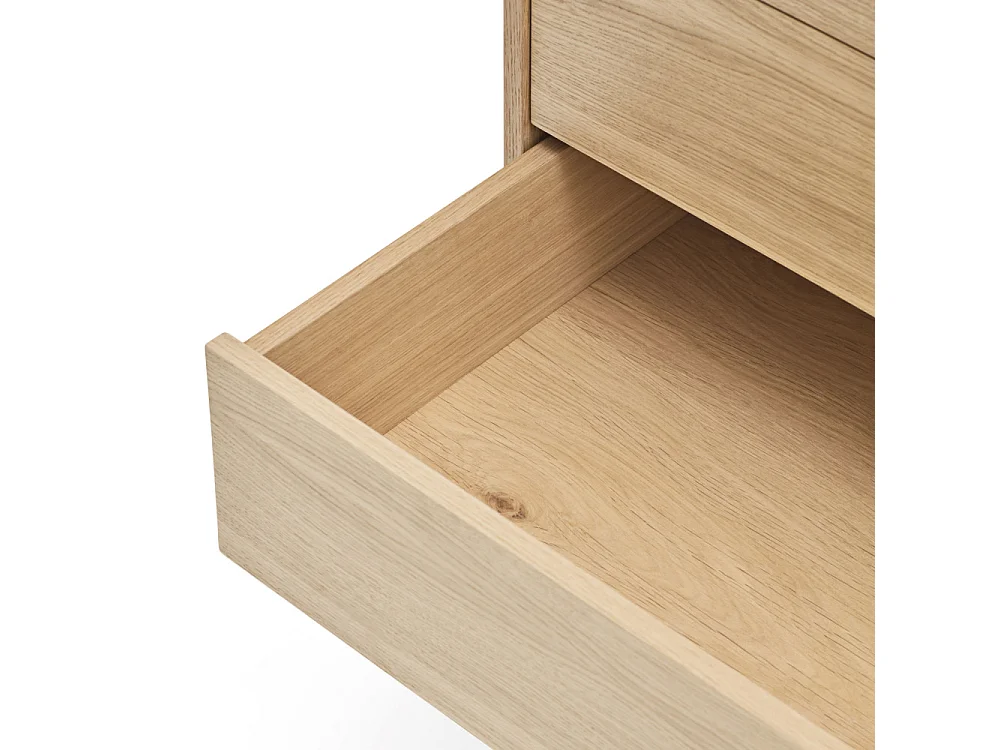 Yoko - Commode 4 tiroirs en bois L90xH45cm - Blanc