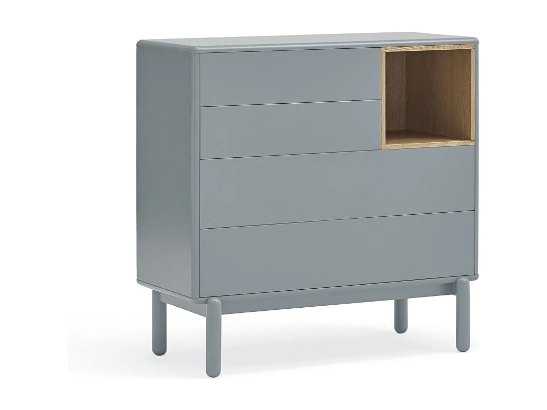 Cassettiera grigio perla 4 cassetti 90x40 cm