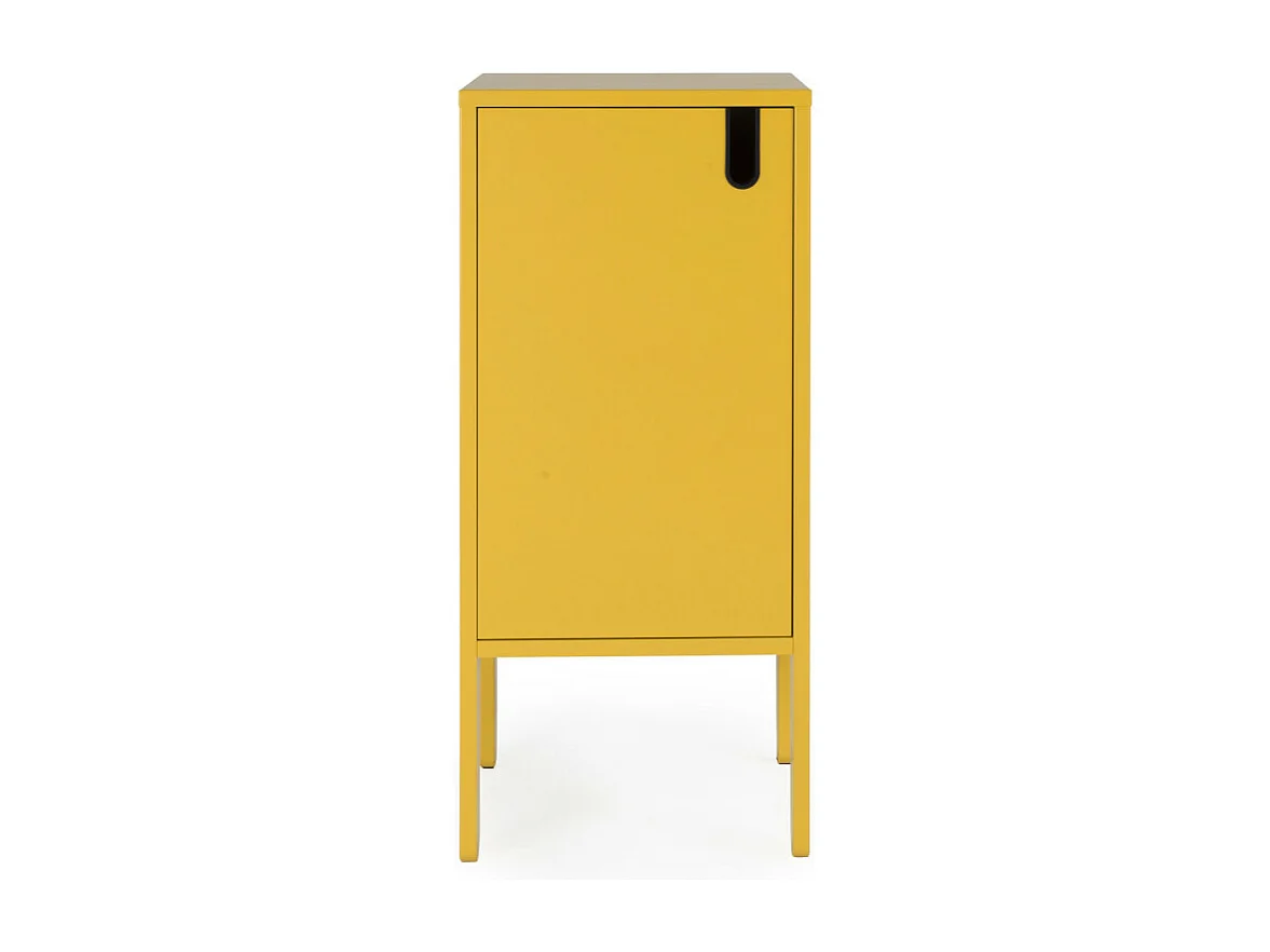 Uno - Petit meuble de rangement en bois H89cm : Couleur - Jaune moutarde
