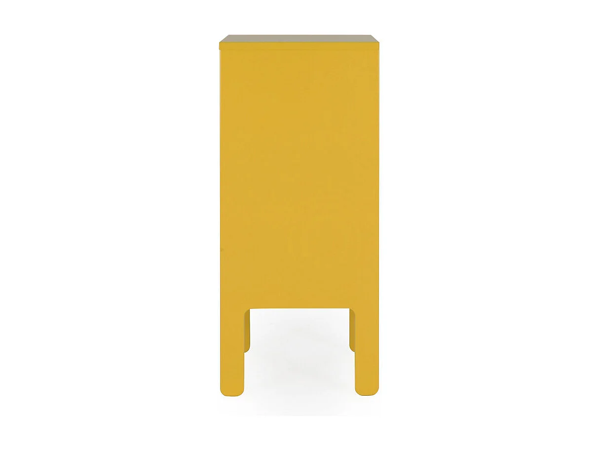Uno - Petit meuble de rangement en bois H89cm : Couleur - Jaune moutarde