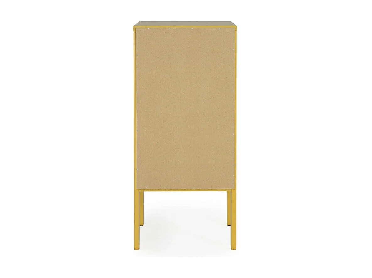 Uno - Petit meuble de rangement en bois H89cm : Couleur - Jaune moutarde