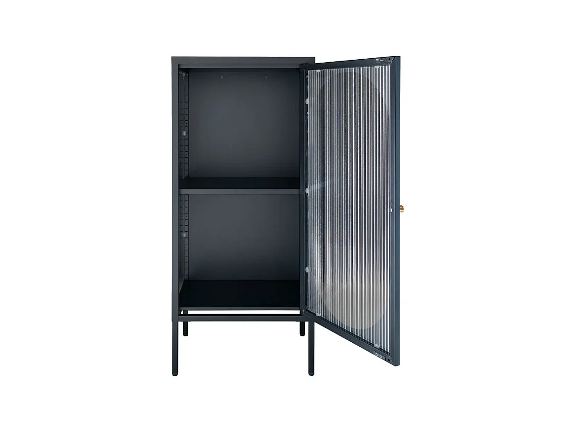 Adelaide Vitrinenschrank 1 Glastür schwarz.