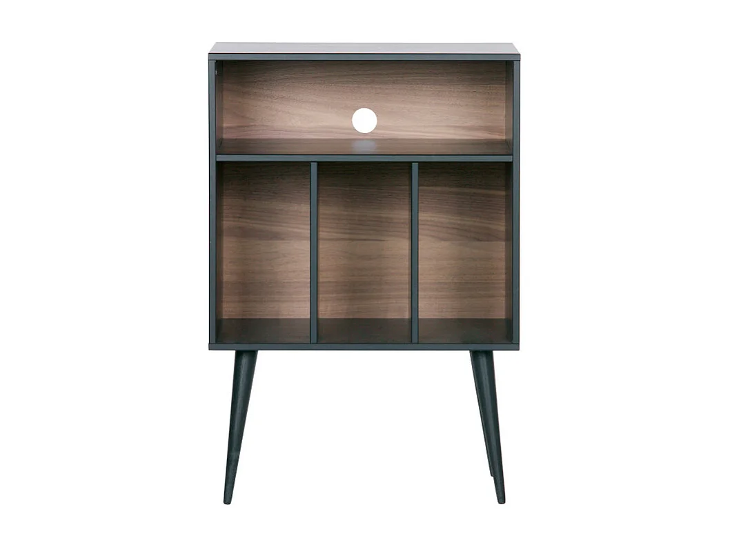 James - Meuble de rangement disques vinyles en bois - Noir