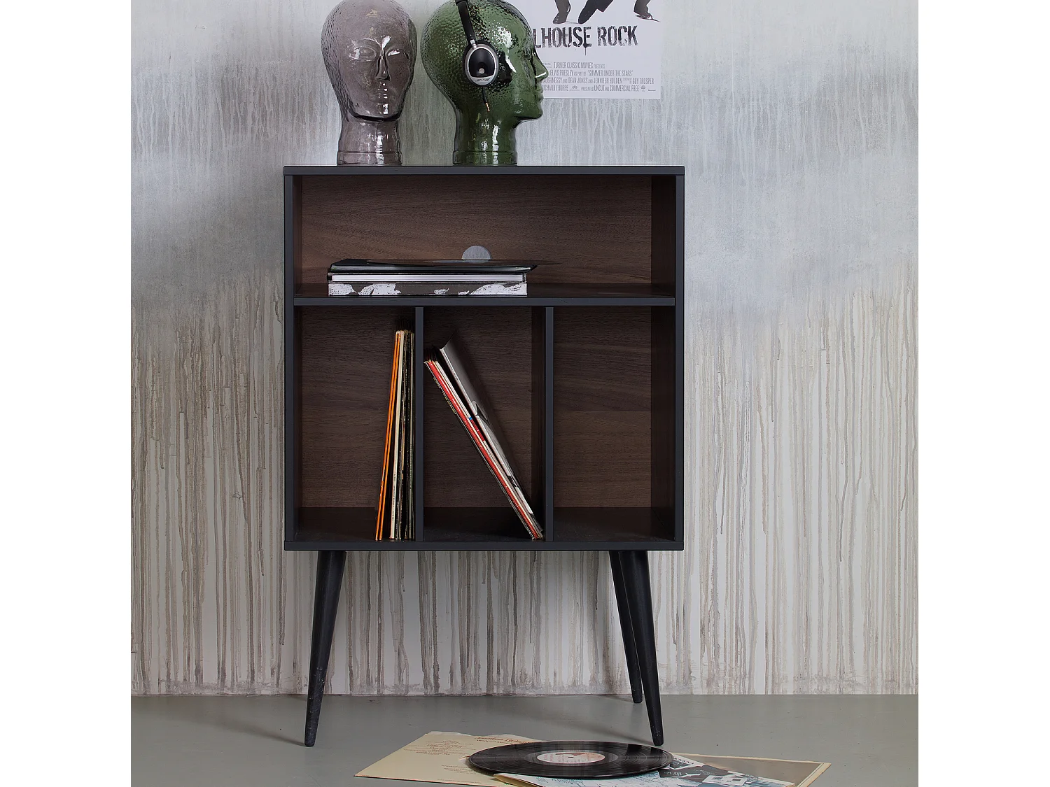 Armoire ouvert basse en pin JAMES