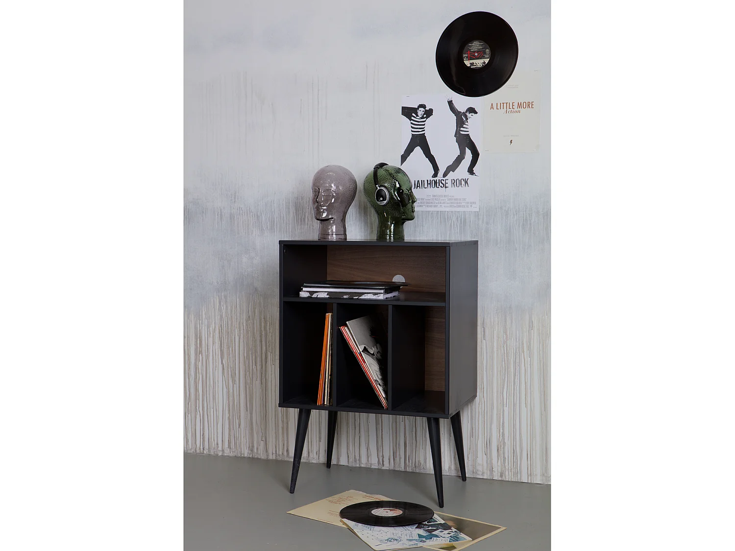 Armoire ouvert basse en pin JAMES