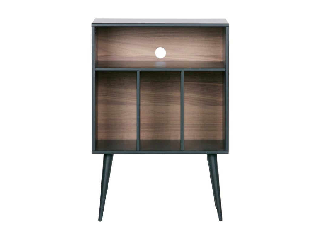 James - Meuble de rangement disques vinyles en bois - Noir