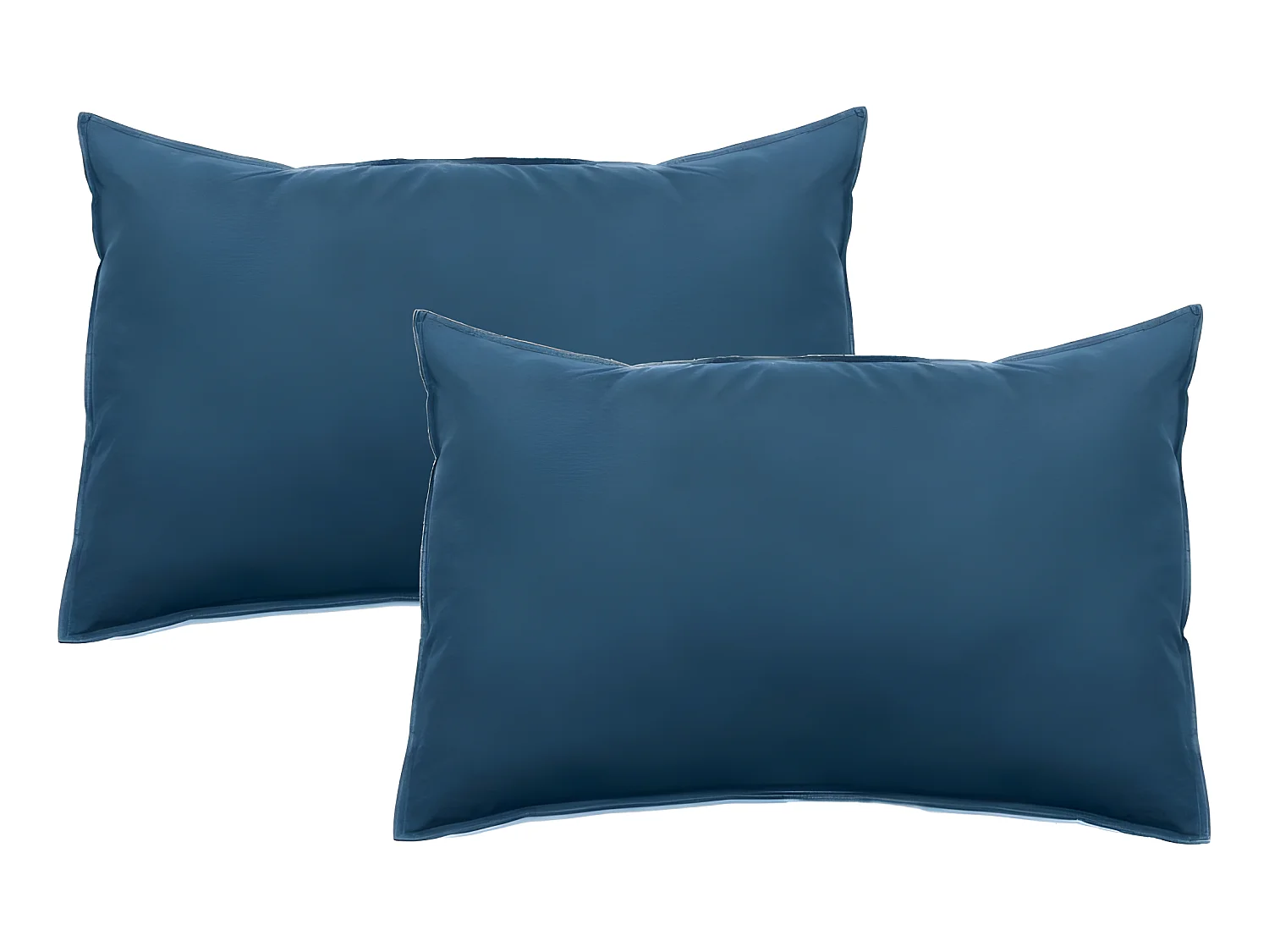 Lot de 2 taies d'oreiller Palace pur coton teint lavé 63 fils/cm² Vent du sud