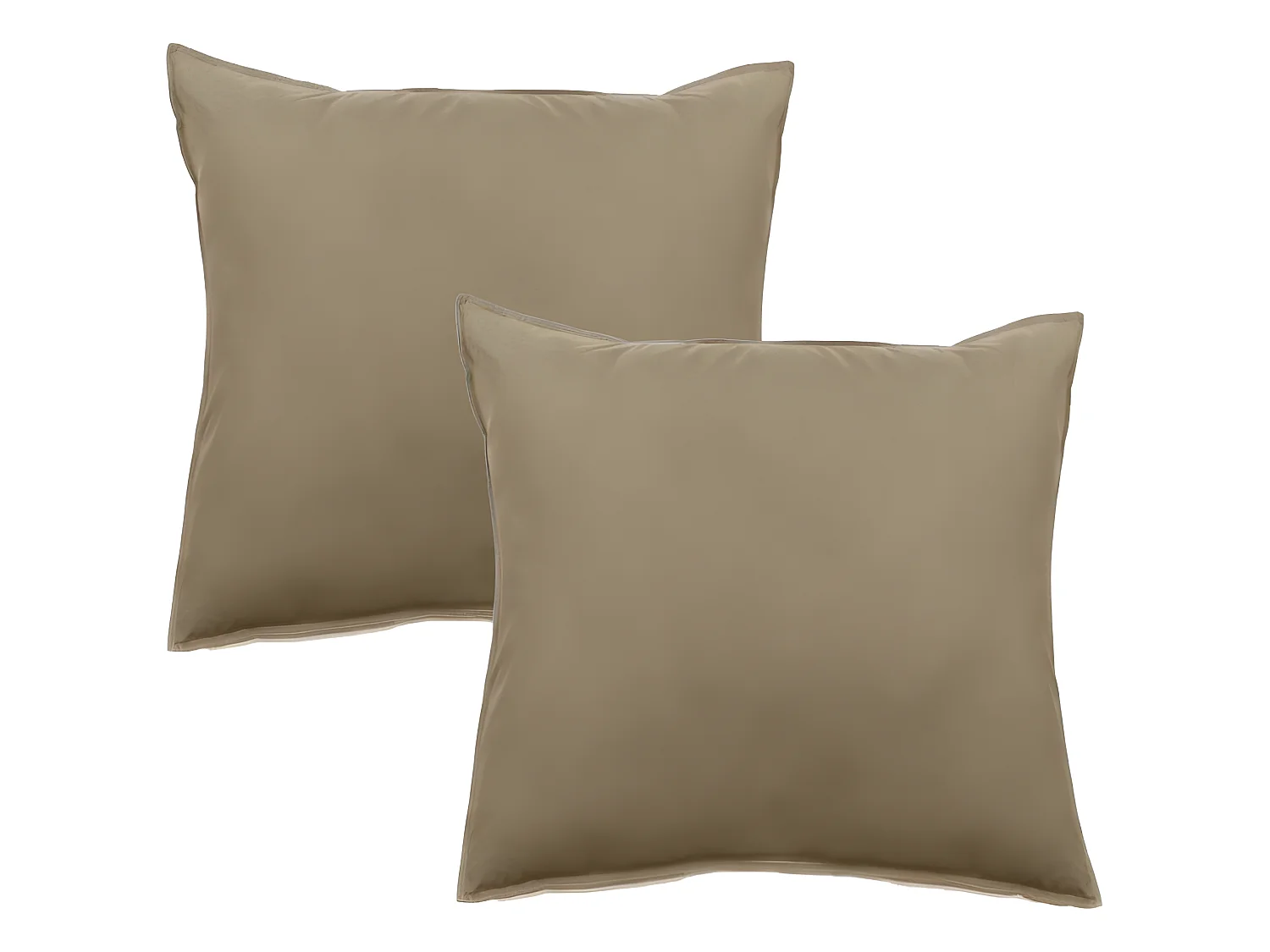 Lot de 2 taies d'oreiller Palace pur coton teint lavé 63 fils/cm² Vent du sud