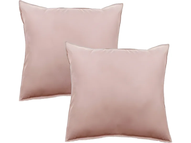 Lot de 2 taies d'oreiller Palace pur coton teint lavé 63 fils/cm² Vent du sud