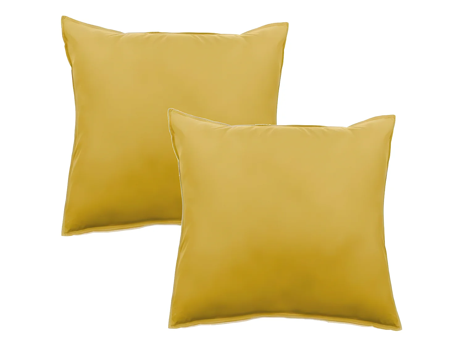 Lot de 2 taies d'oreiller Palace pur coton teint lavé 63 fils/cm² Vent du sud