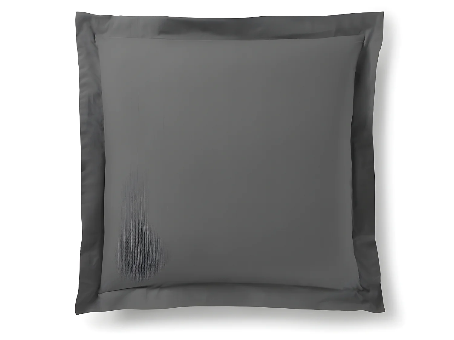 Taie d'oreiller 63 x 63 cm / 100% coton 57 fils/cm² - Anthracite