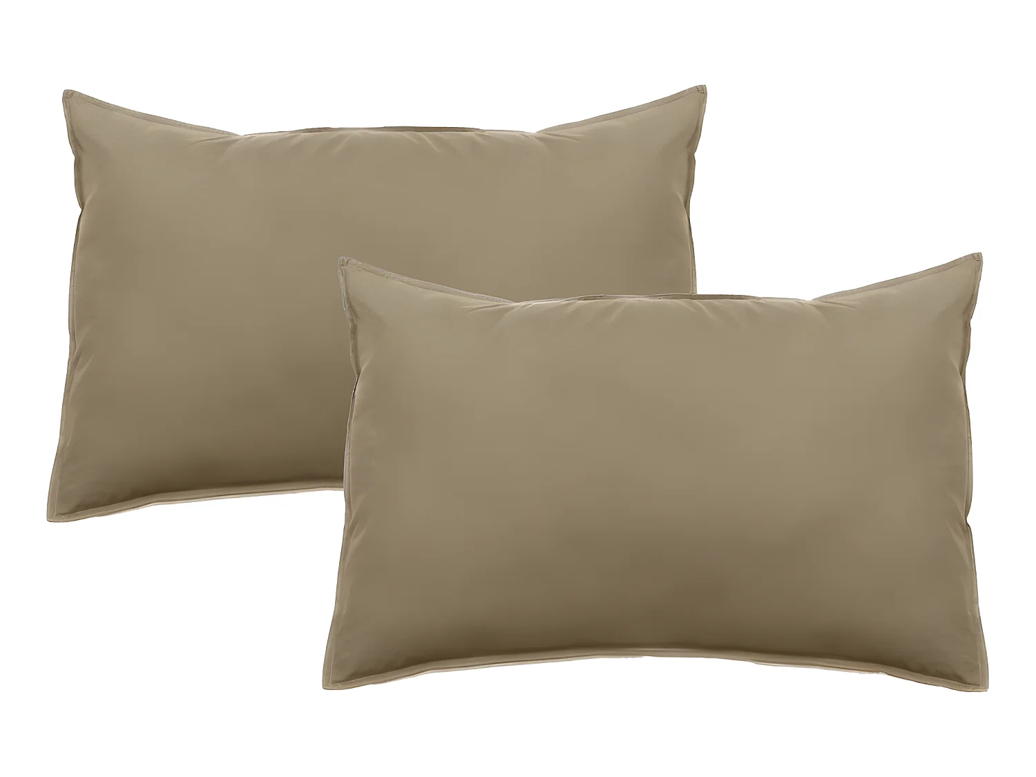 Lot de 2 taies d'oreiller Palace pur coton teint lavé 63 fils/cm² Vent du sud