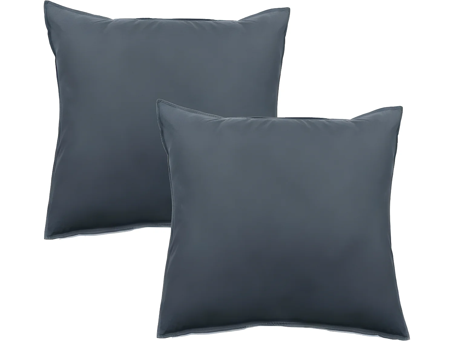 Lot de 2 taies d'oreiller Palace pur coton teint lavé 63 fils/cm² Vent du sud