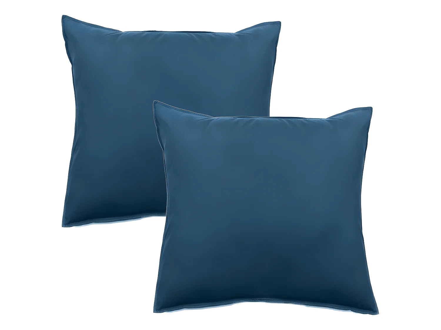 Lot de 2 taies d'oreiller Palace pur coton teint lavé 63 fils/cm² Vent du sud