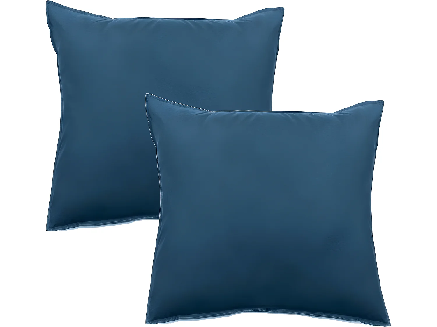 Lot de 2 taies d'oreiller Palace pur coton teint lavé 63 fils/cm² Vent du sud