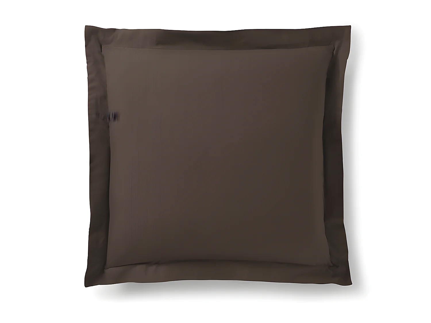 Taie D'oreiller Choco 63 X 63 Cm Volant Plat Piqué  / 100% Coton / 57 Fils/cm²