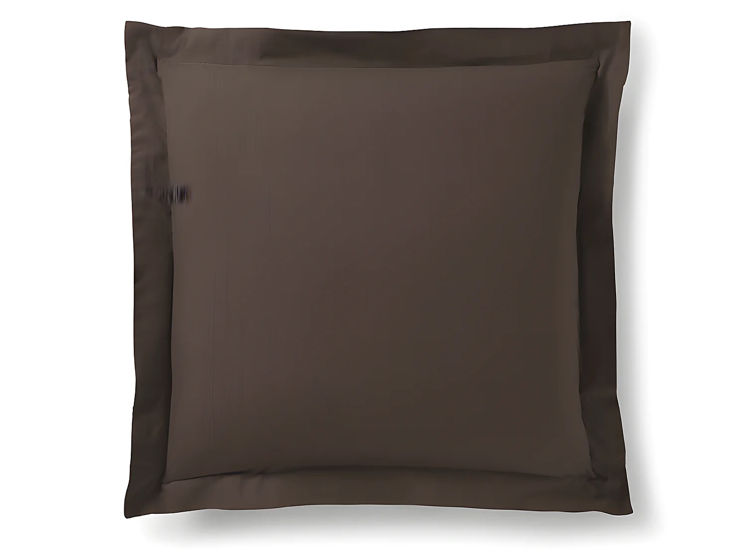 Taie D'oreiller Choco 63 X 63 Cm Volant Plat Piqué  / 100% Coton / 57 Fils/cm²