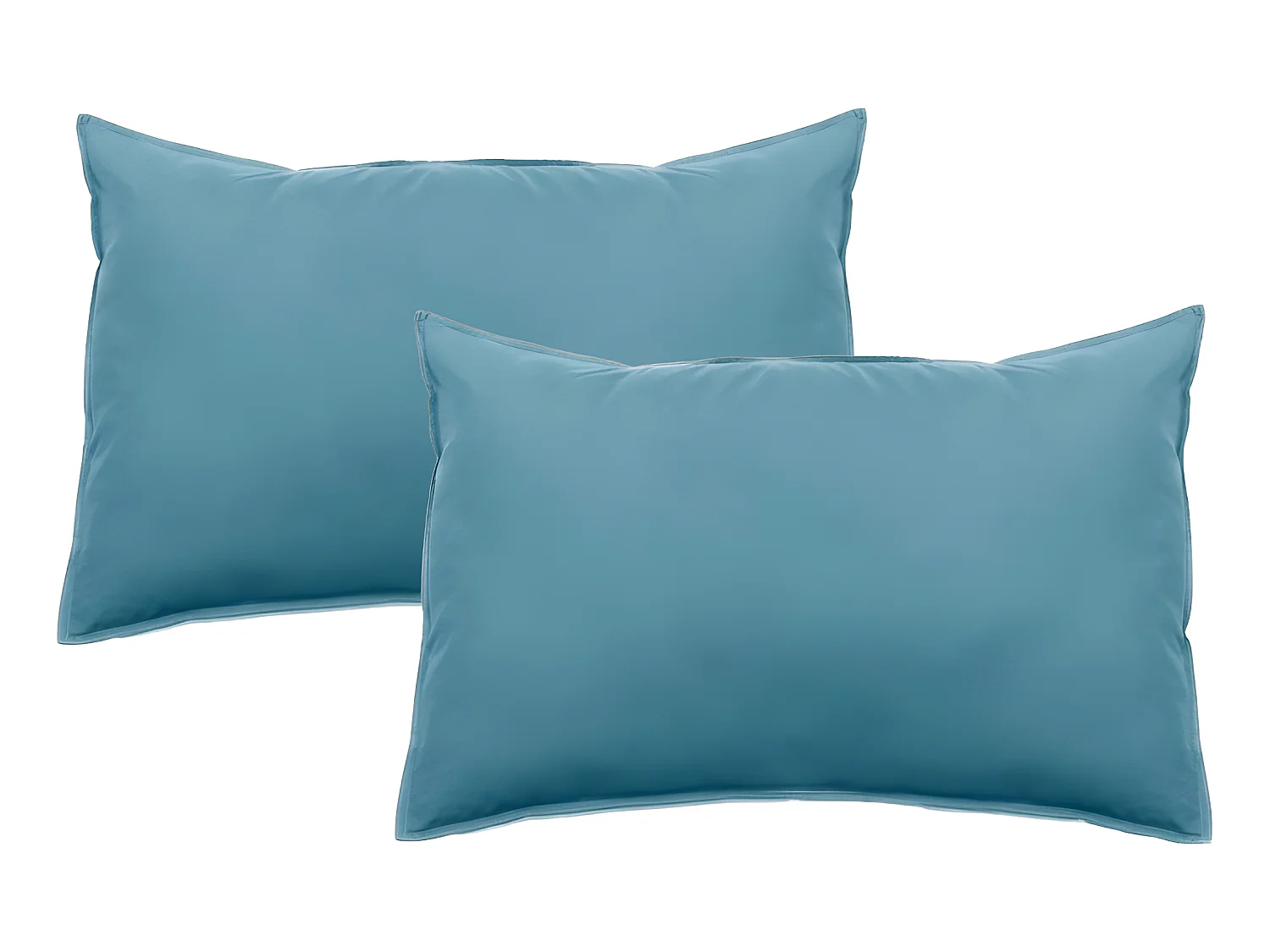 Lot de 2 taies d'oreiller Palace pur coton teint lavé 63 fils/cm² Vent du sud