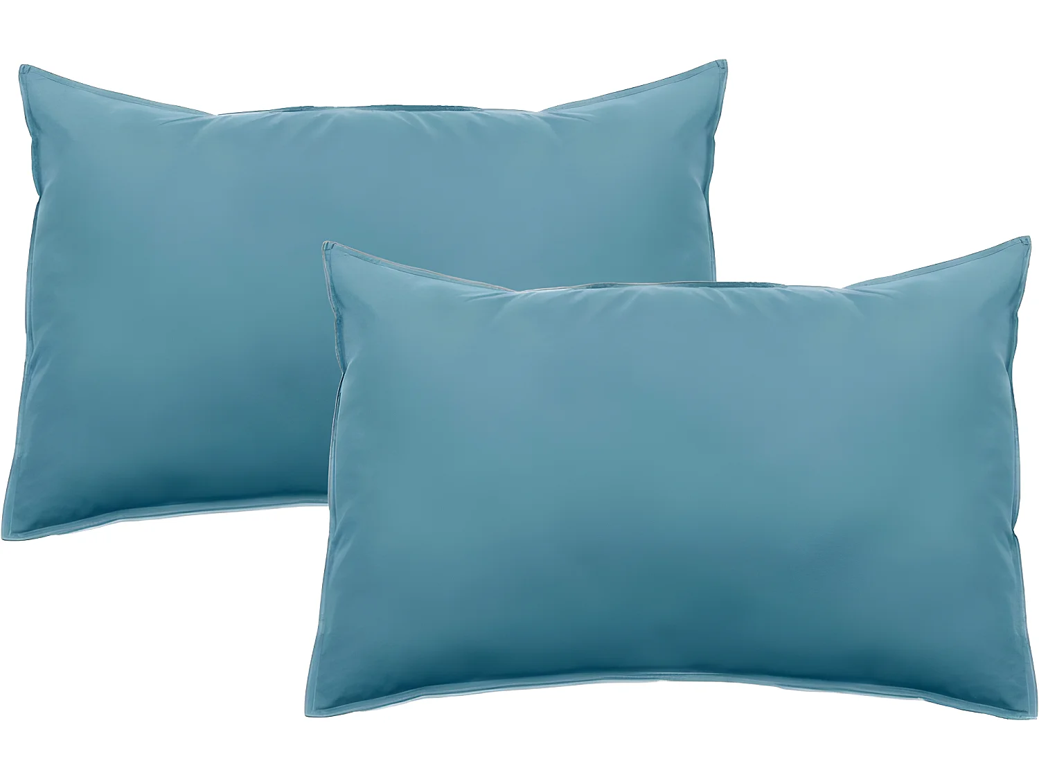 Lot de 2 taies d'oreiller Palace pur coton teint lavé 63 fils/cm² Vent du sud