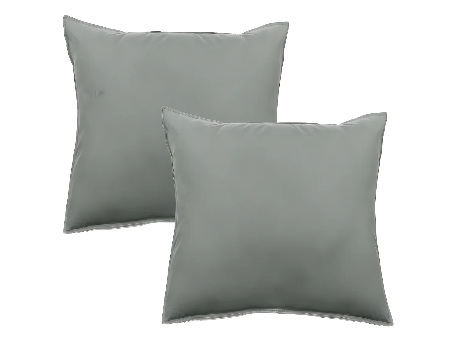 Lot de 2 taies d'oreiller Palace pur coton teint lavé 63 fils/cm² Vent du sud