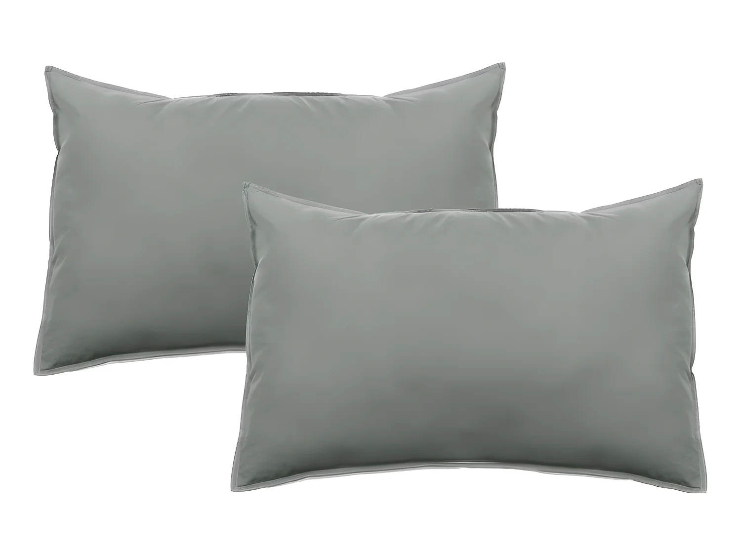 Lot de 2 taies d'oreiller Palace pur coton teint lavé 63 fils/cm² Vent du sud