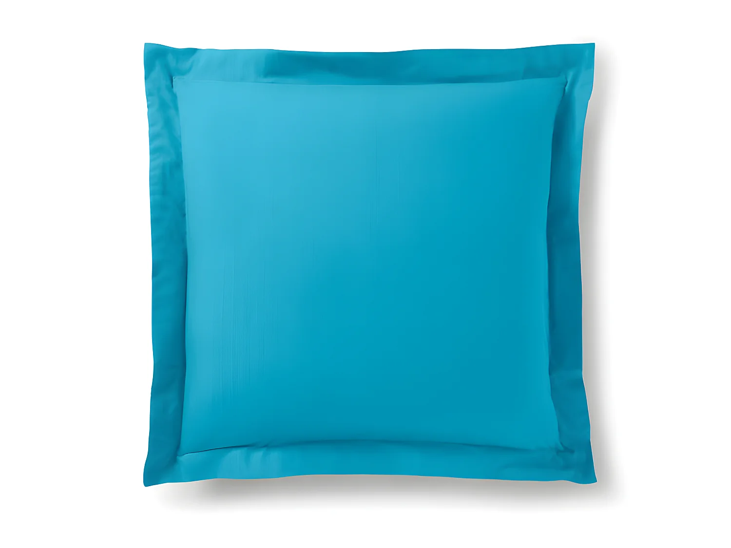 Taie d'oreiller 63 x 63 cm / 100% coton 57 fils/cm² - Turquoise