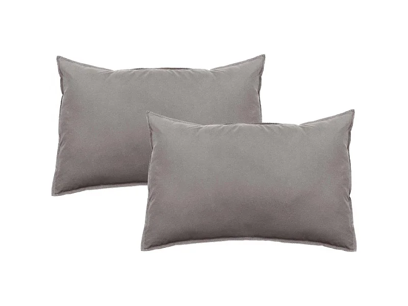 Lot de 2 taies d'oreiller Palace pur coton teint lavé 63 fils/cm² Vent du sud