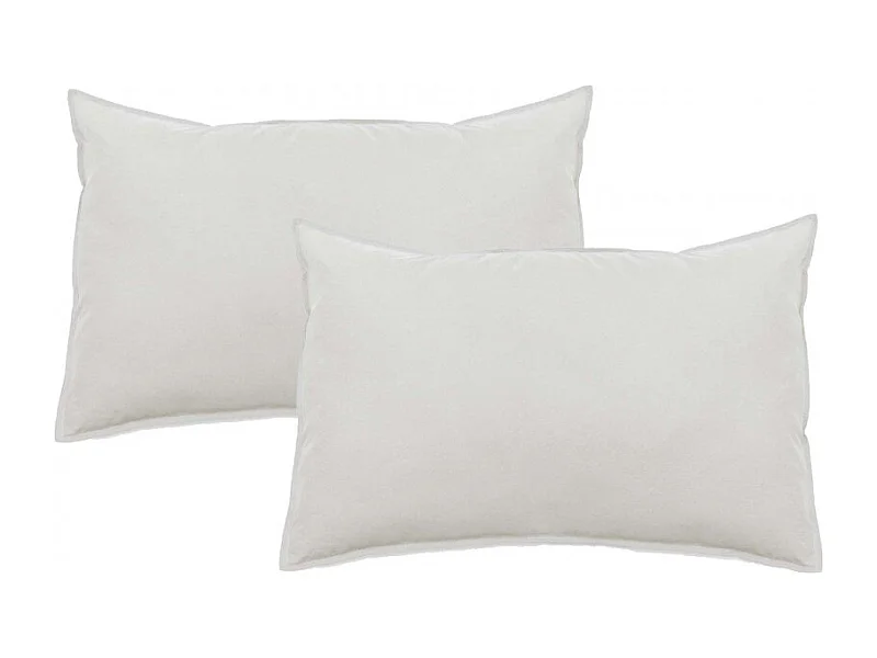 Lot de 2 taies d'oreiller Palace pur coton teint lavé 63 fils/cm² Vent du sud