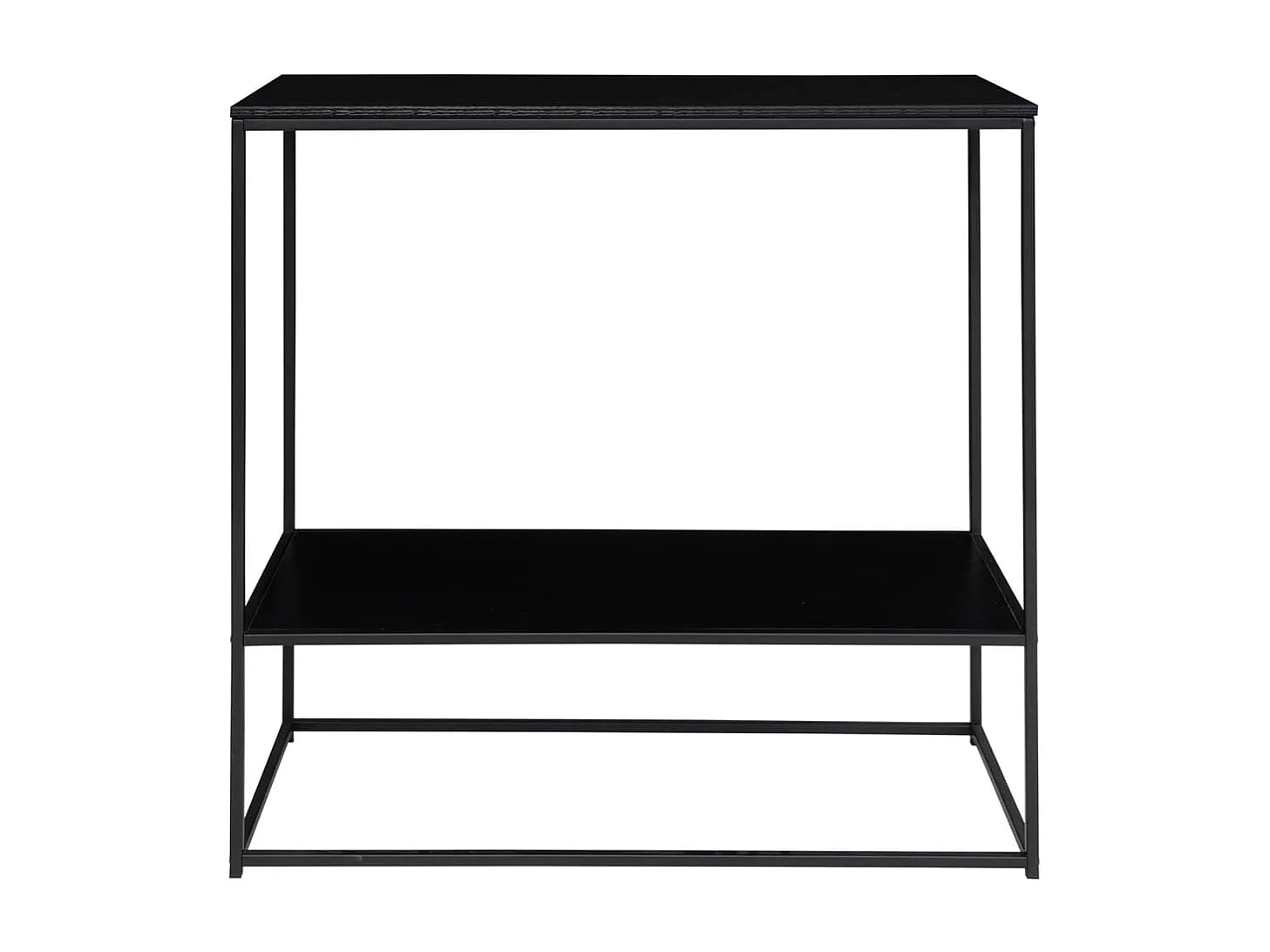 Table console avec 2 étagères Avery Noir