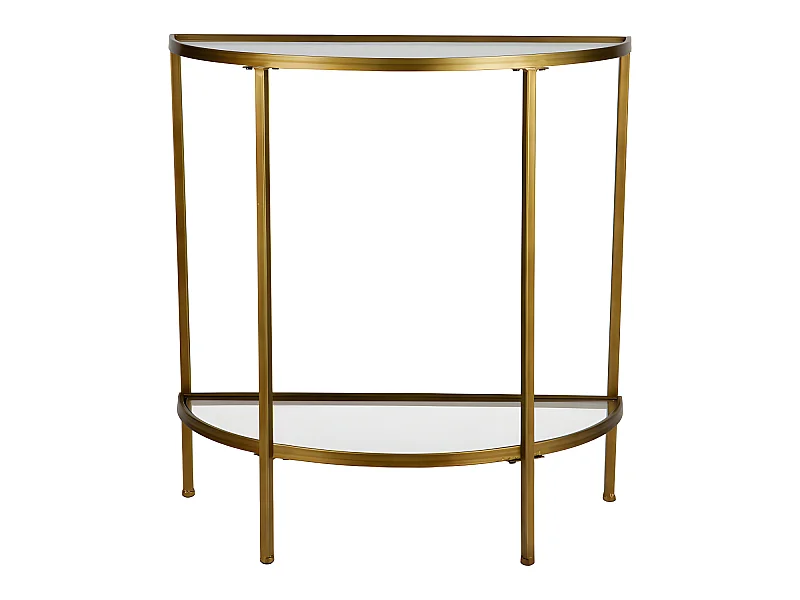 Goddess - Console en métal et verre - Laiton