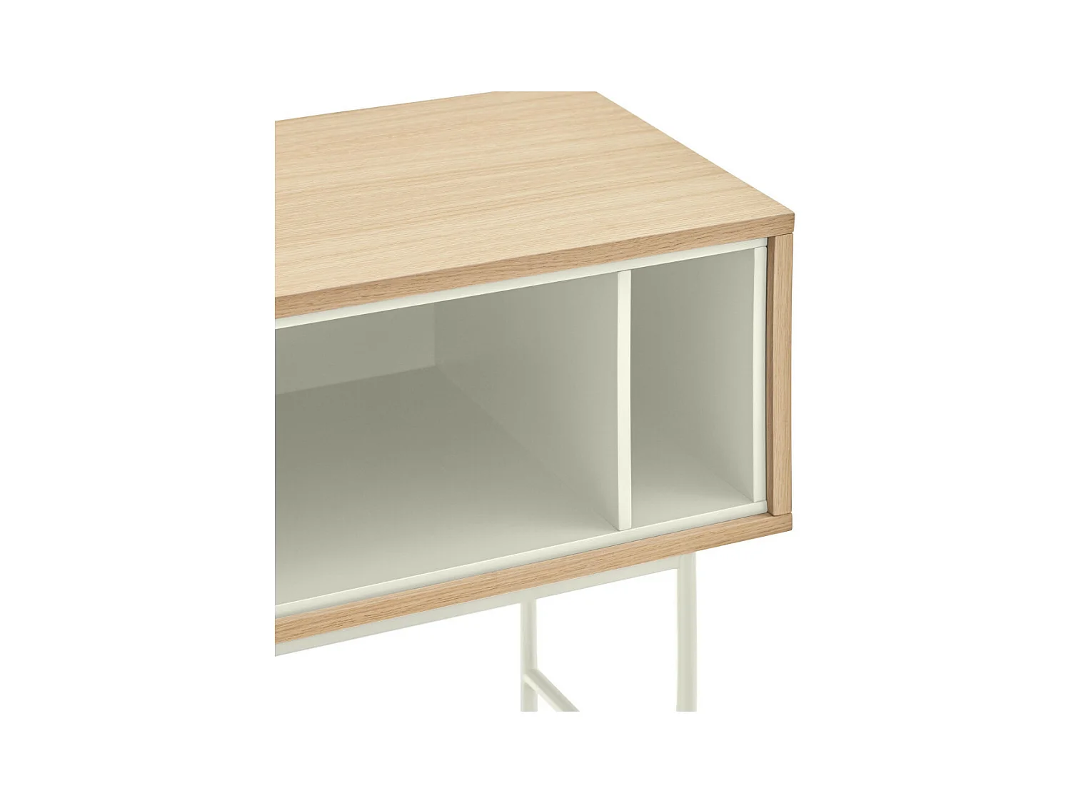 Yoko - Console 2 tiroirs en bois L120cm : Couleur - Blanc