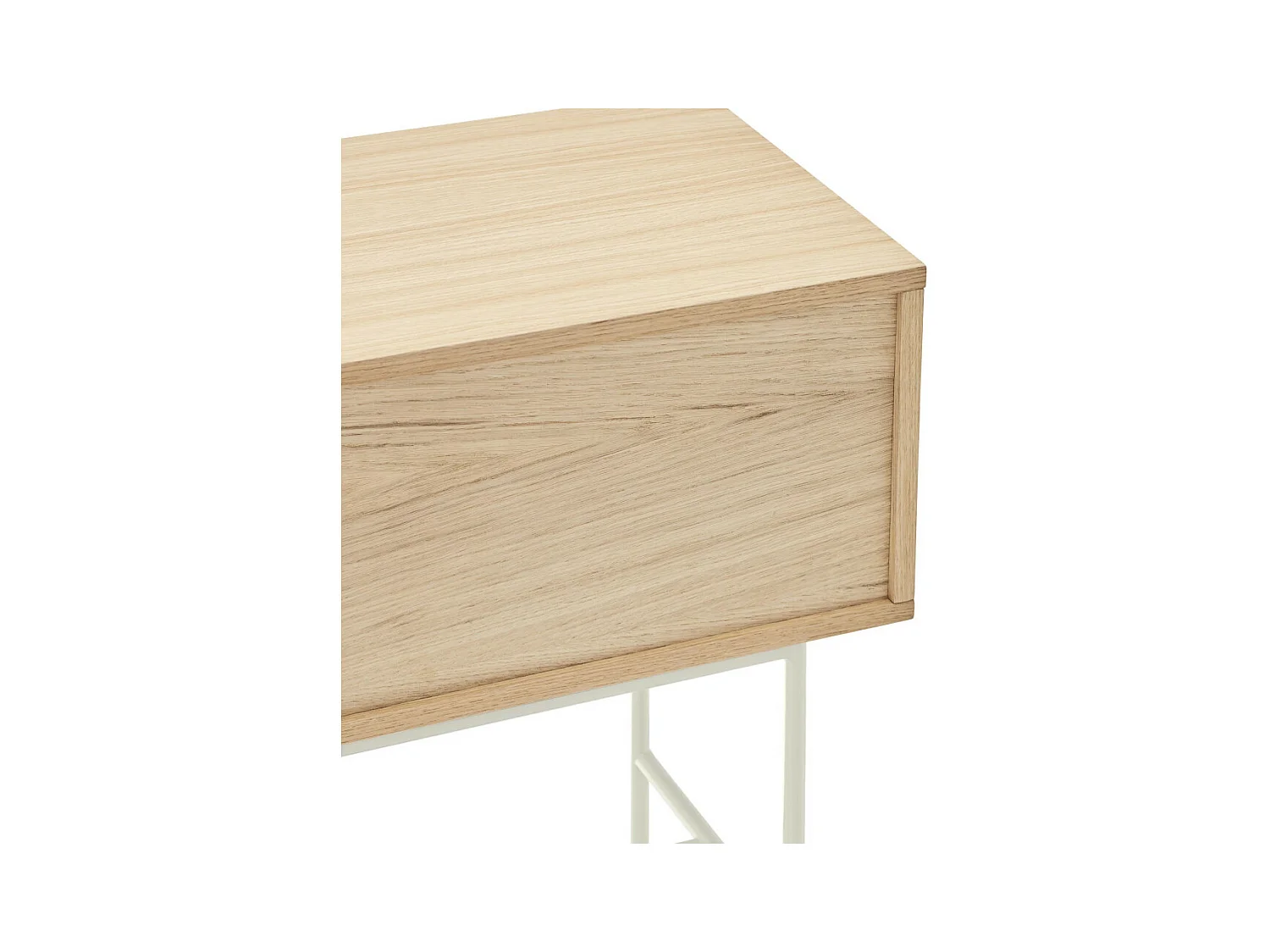 Yoko - Console 2 tiroirs en bois L120cm : Couleur - Blanc