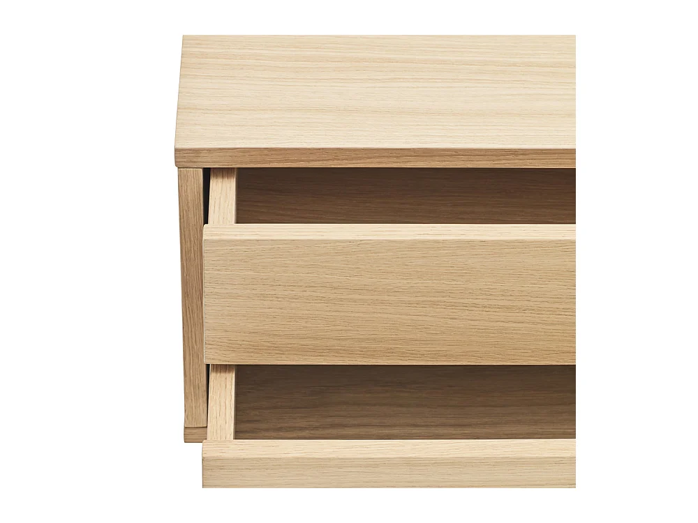 Yoko - Console 2 tiroirs en bois L120cm : Couleur - Blanc