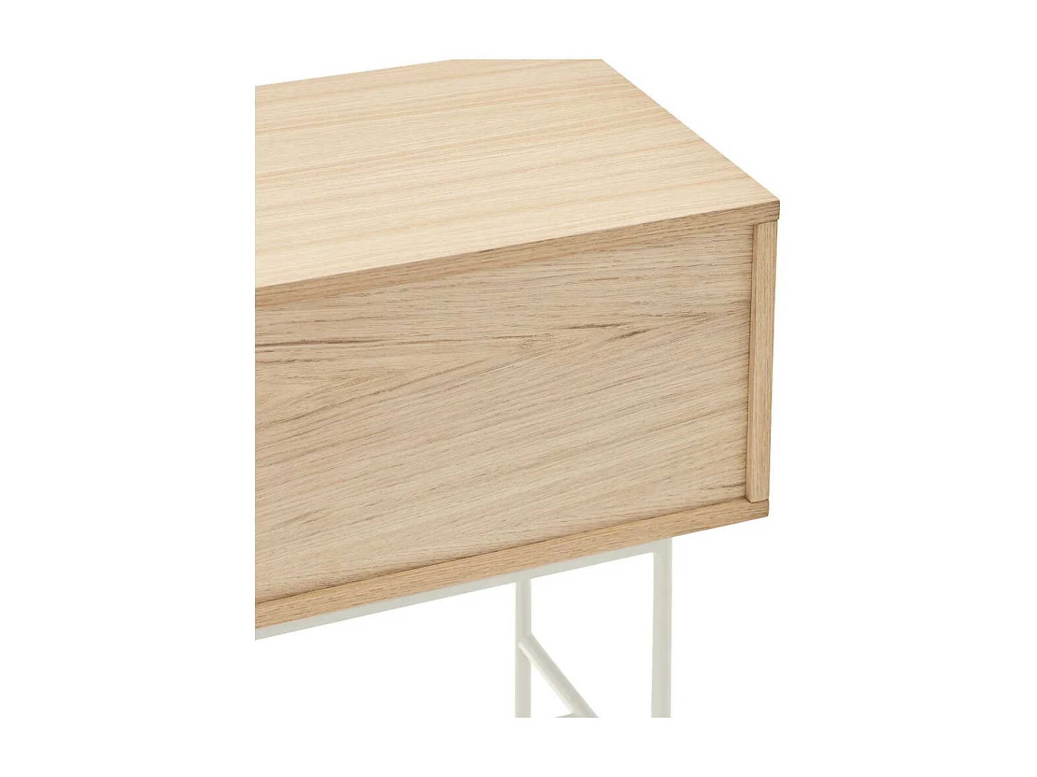 Yoko - Console 2 tiroirs en bois L120cm : Couleur - Blanc