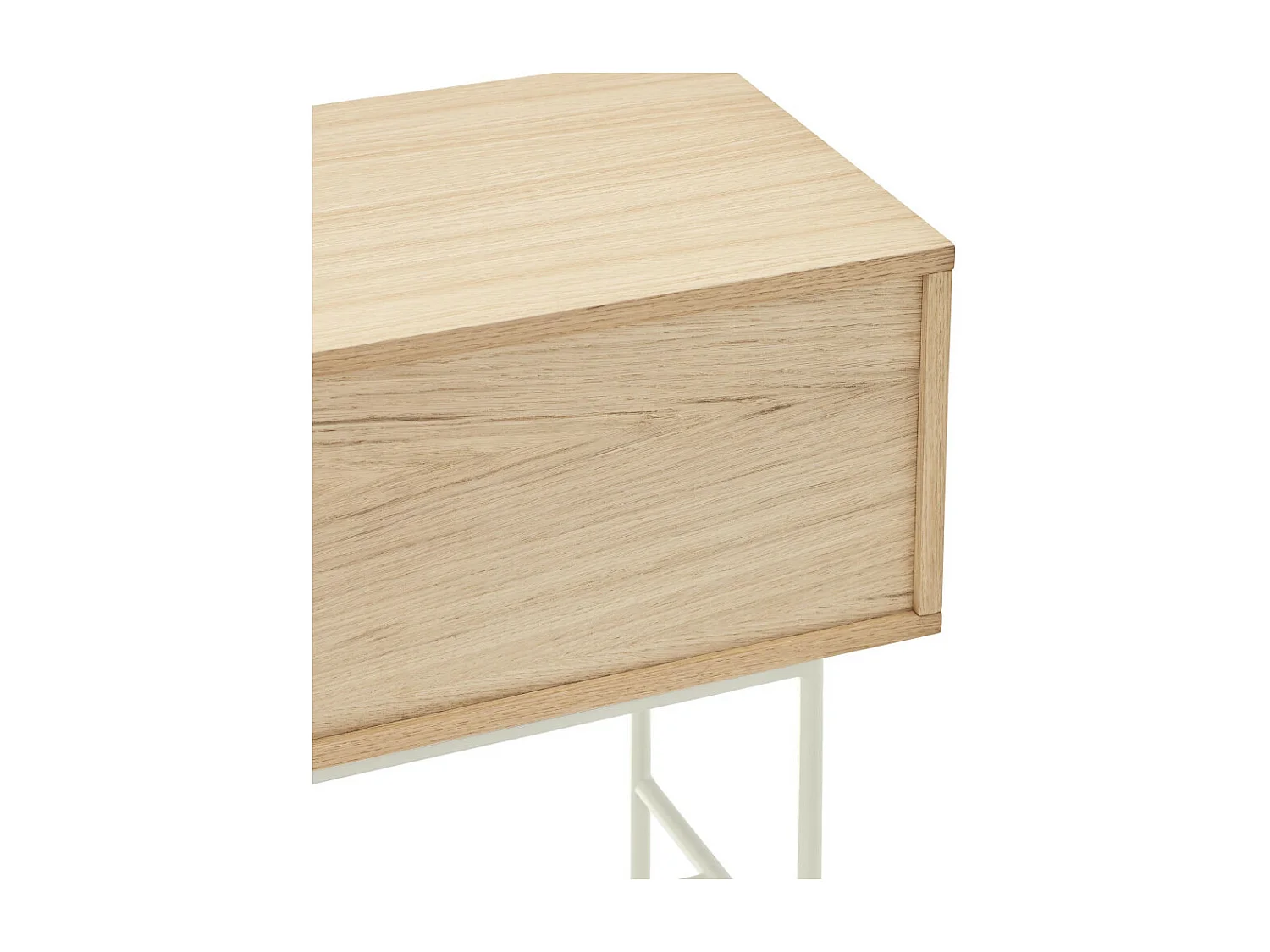 Yoko - Console 2 tiroirs en bois L120cm : Couleur - Blanc